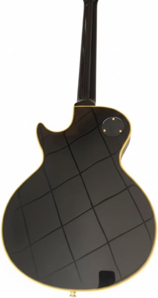 Electric Guitar Gloss Black Fixed Bridge - Solid Mahogany Body & Neck Dual Humbucker Pickups Gold Hardware