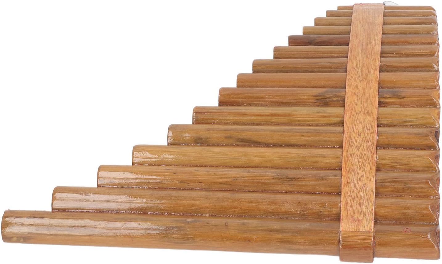 Professional Wooden Panpipe Pan Flute 15 Pipes G Key Woodwind Musical Instrument Pan Pipe Flute (Left Hand)