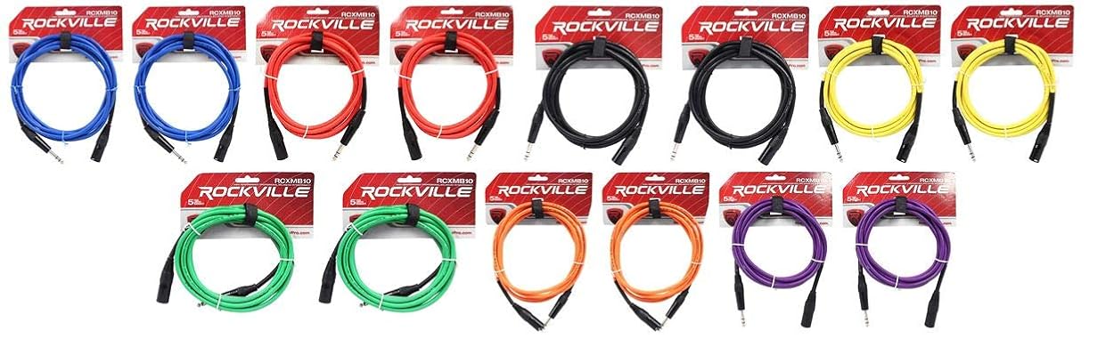 Rockville RCXMB10 Bundle: 10-Ft REAN XLR Male to 1/4