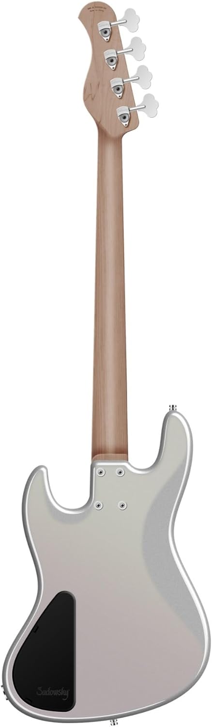 Sadowsky MetroExpress Hybrid P/J Bass Guitar - Solid Silver Metallic, Roasted Maple Fingerboard