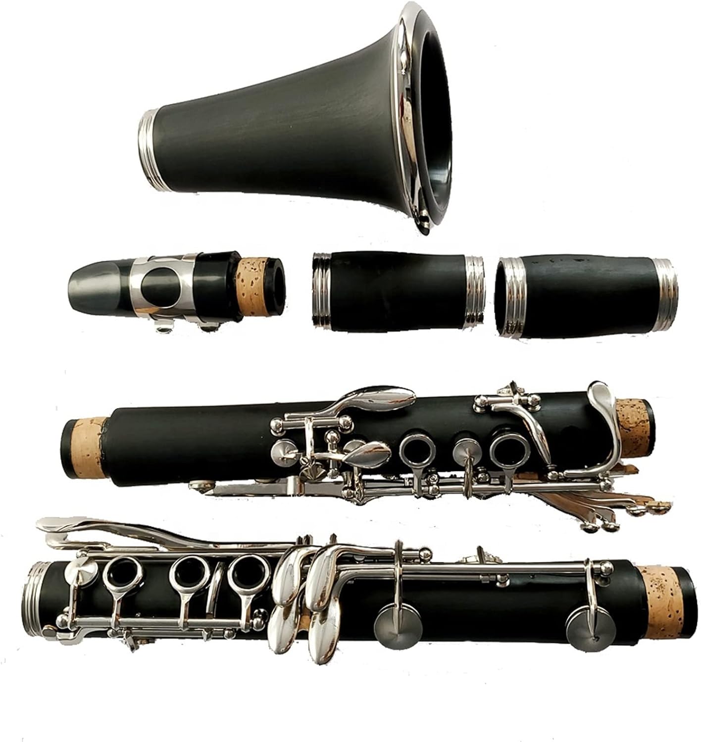 TSTS Professional 17 Key Bb Hard Rubber Clarinet Musical Instrument Woodwind Instruments Students Used Clarinet for Beginner