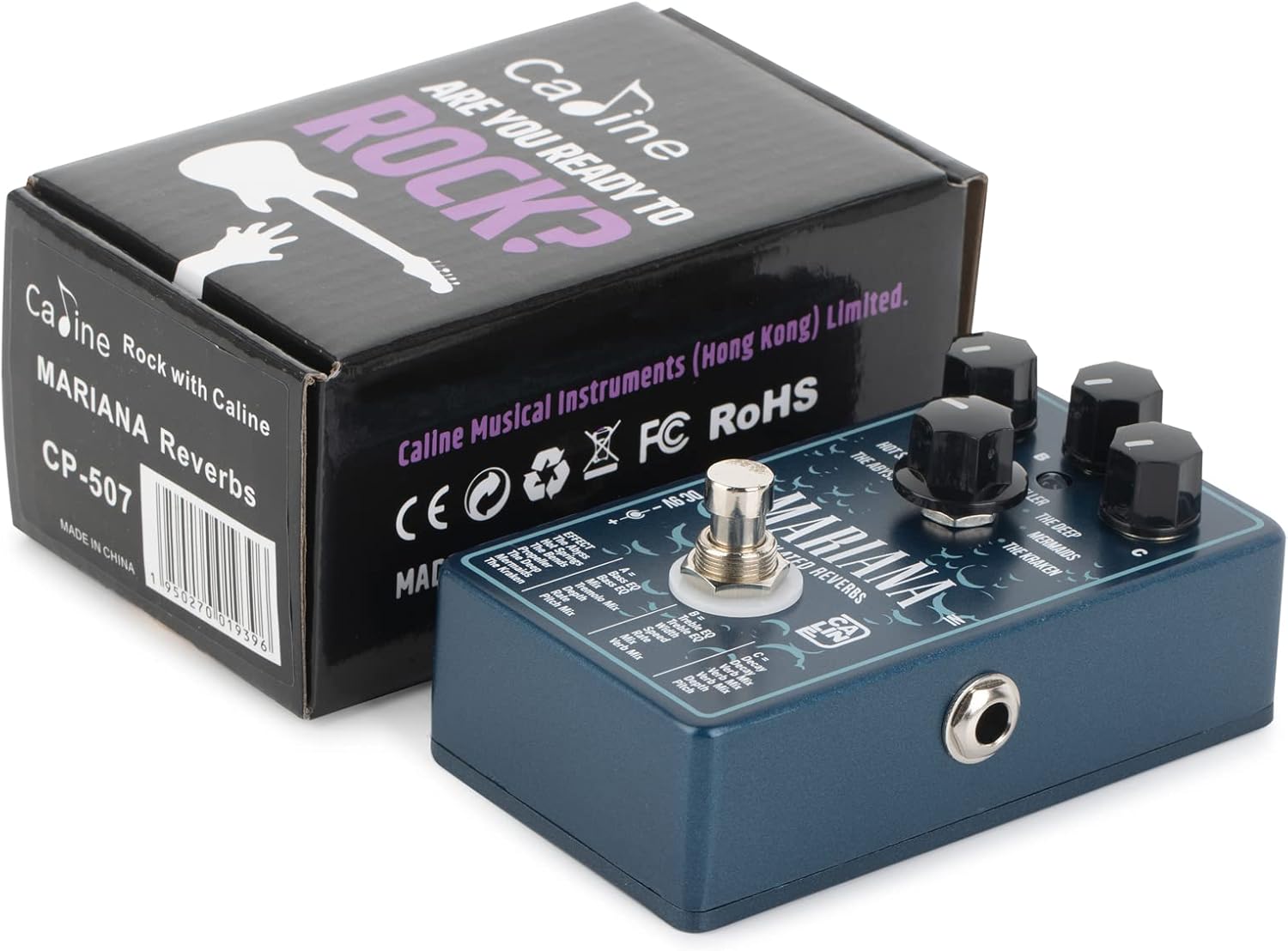 Caline CP-507 Mariana Modulated Digital Reverbs Guitar Effects Pedal (7 Kinds of Reverb) Aluminum Alloy Casing