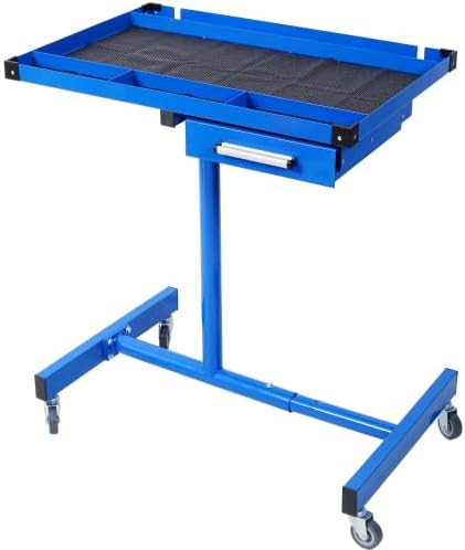 Adjustable Tear Down Work Table with Drawer for Garages, Repair Shops, and DIY, Portable, (4) 2.5
