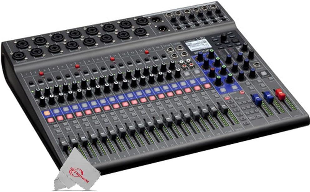 Zoom LiveTrak L-20-20-Input Digital Mixer & Multitrack Recorder + Zoom CBL-20 Carrying Bag + ZOOM BTA-1 Bluetooth Adaptor