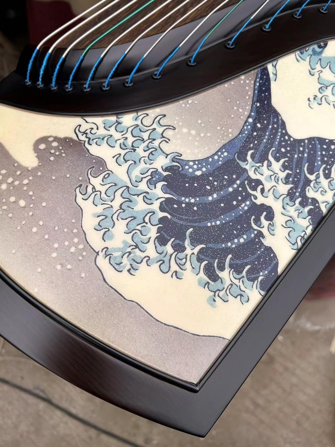 LANDTOM Selected Professional Level Ebony Guzheng (163cm) for Adults/Children/Senior/Intermediate/Beginner