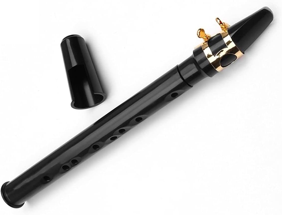 Mini Pocket Saxophone Sax ABS Material with Mouthpieces 10pcs Reeds Carrying Bag Woodwind Instrument Student Saxophone (Color : Black 01)