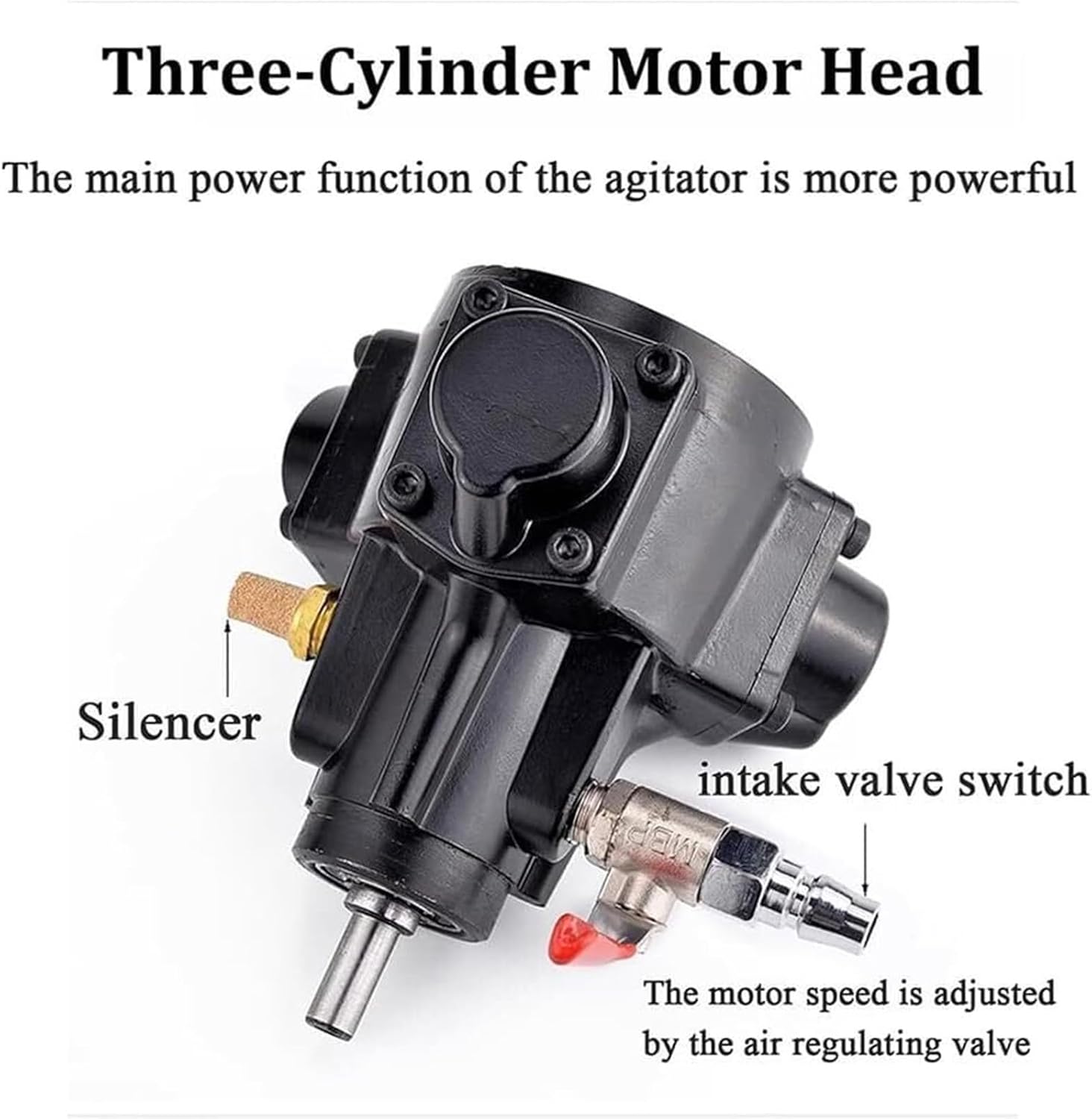 Pneumatic Paint Mixer 5 Gallon/20L Pneumatic Paint Mixer Machine, Air Agitator Blender Stirrer, Desktop Vertical Air Agitator(