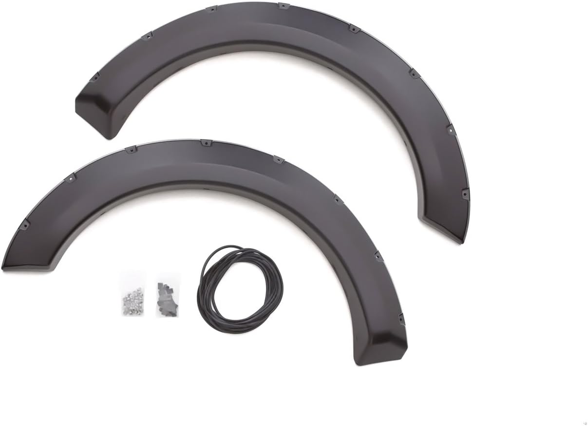 Lund RX313SA Elite Series Black Rivet Style Standard Front Fender Flare - 2 Piece