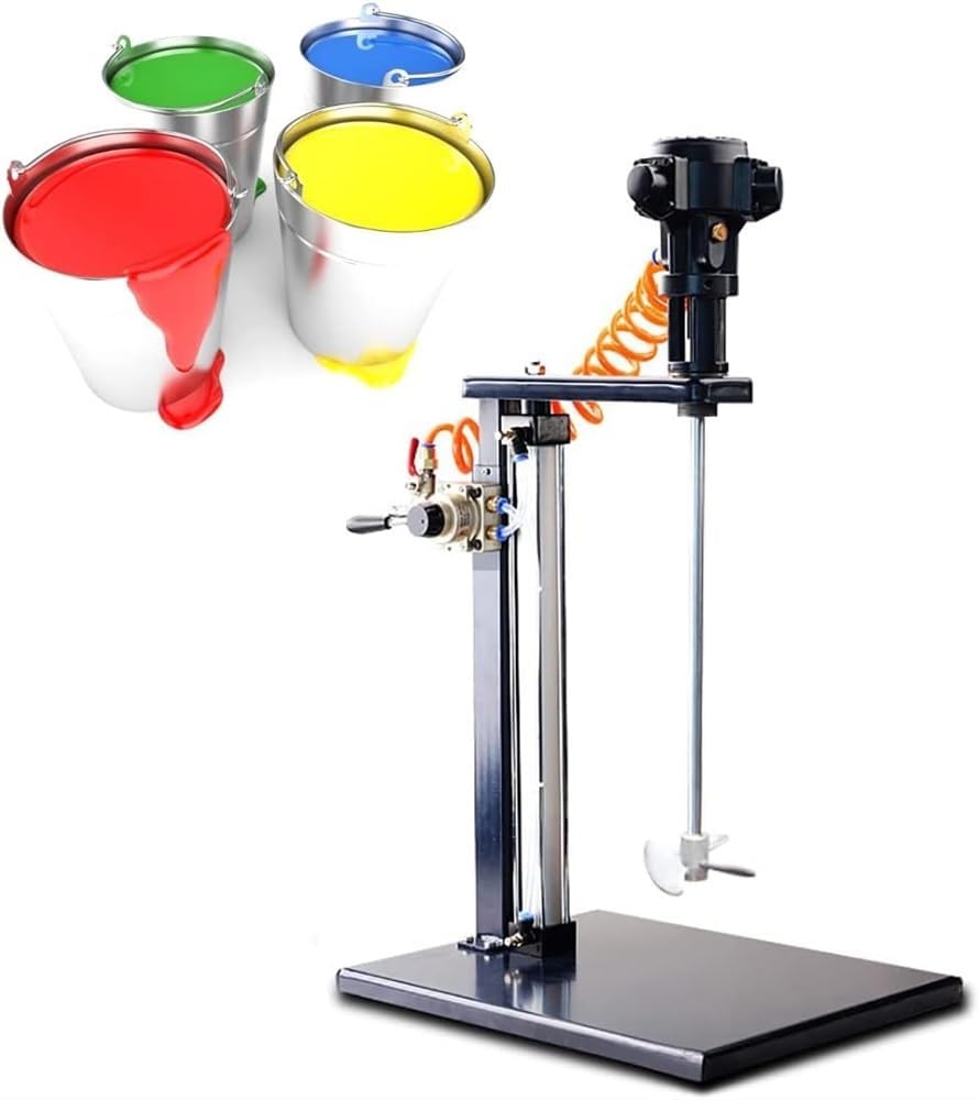 Automatic Paint Stirrer, Pneumatic Mixer, Desktop Vertical Air Agitator, Industrial Ink Mixing Machine, Efficient Paint Mixer for Quick and Even Mixing