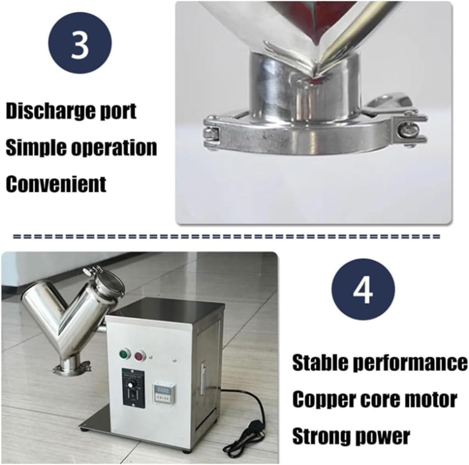 Dry Powder Mixing Machine Laboratory Mixer V Type Dry Powder Mixer Small efficient Mixers for Dry Powder Mixing Machine