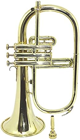 SHREYAS BRASS FINISH FLUGLE HORN 3 VALVE SCX424 FLUGELHORN