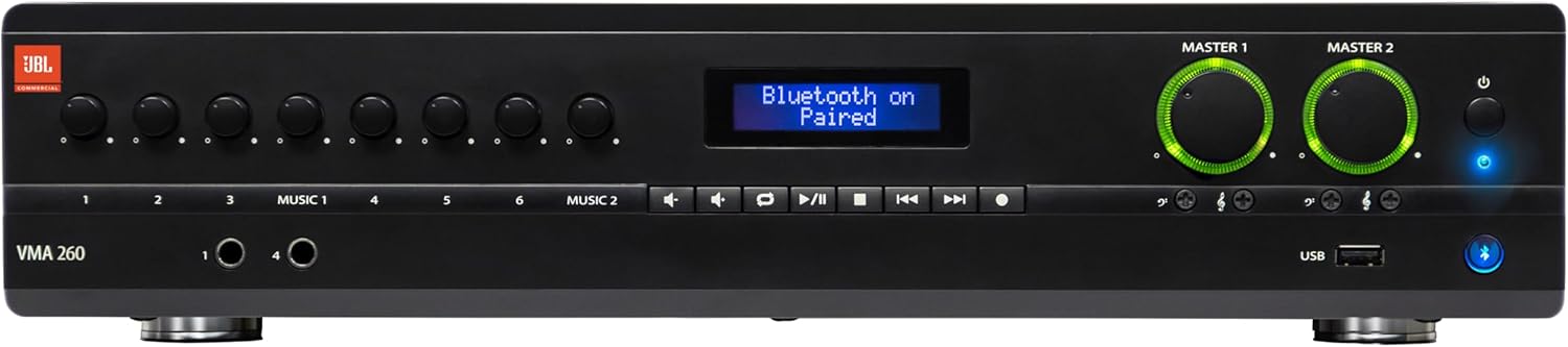 JBL Professional VMA260 Commercial Series 60-Watt Bluetooth-Enabled Mixer/Amplifier