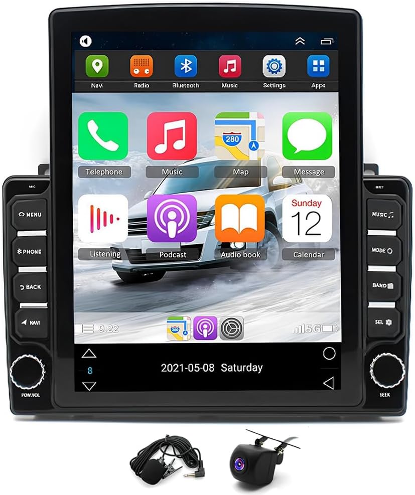 Car Stereo 2-Din Digital Media Receiver for Nissan Frontier/Xterra 2009-2014, Car Audio Receivers with CarPlay Android Auto 9.7