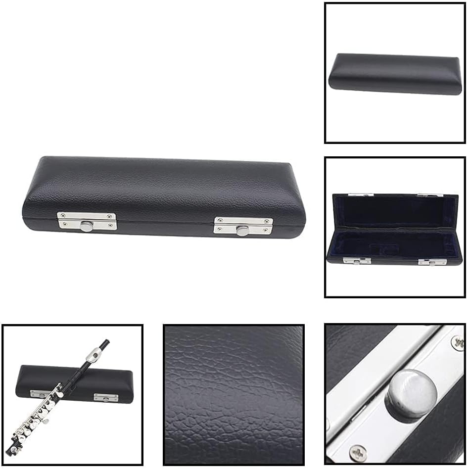 Key of C Flute Piccolo, Silver Plated Piccolo Instruments with Hard Protective Case Cleaning Rod Cloth Screwdriver for Beginners Students (Silver)