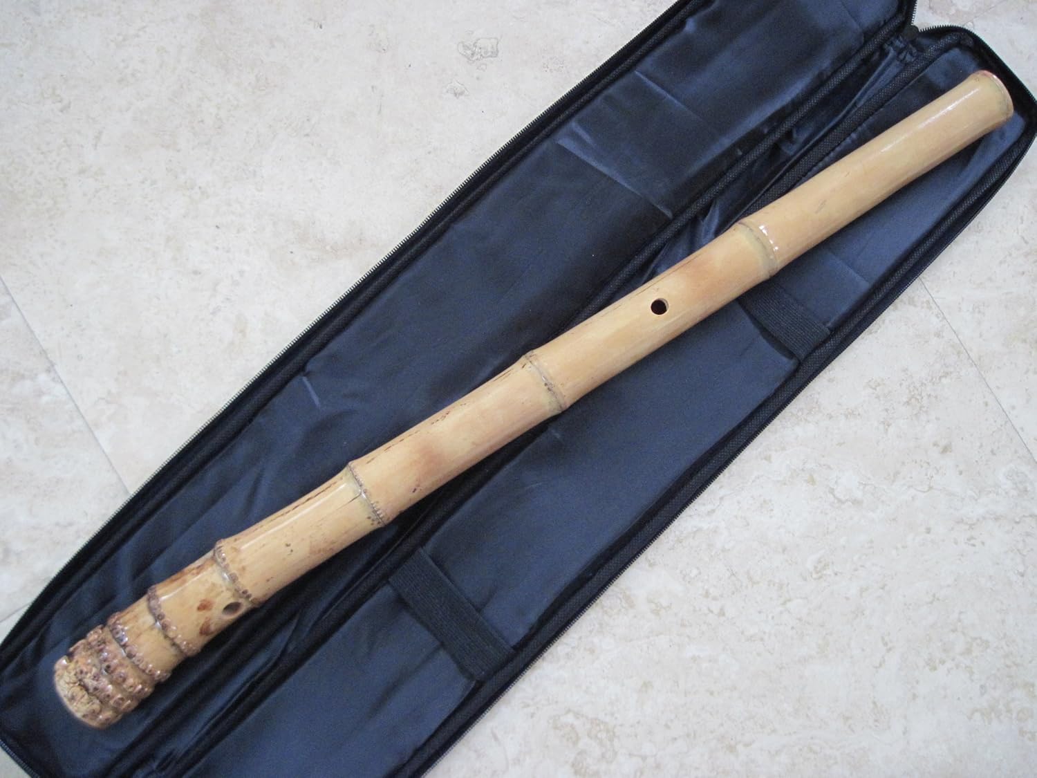 7 Holes Shakuhachi DongXiao Kinko Utaguji G Key with Root End Bamboo Flute Zen Instrument