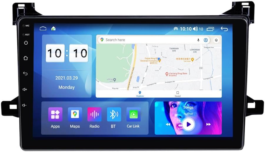 Android Car Stereo for Toyota Prius XW50 2015-2020,9 inch IPS Touchscreen with Upgrade Wireless CarPlay & Android Auto,WiFi/GPS,Support SWC and Subwoofer,4-Core 1+32G