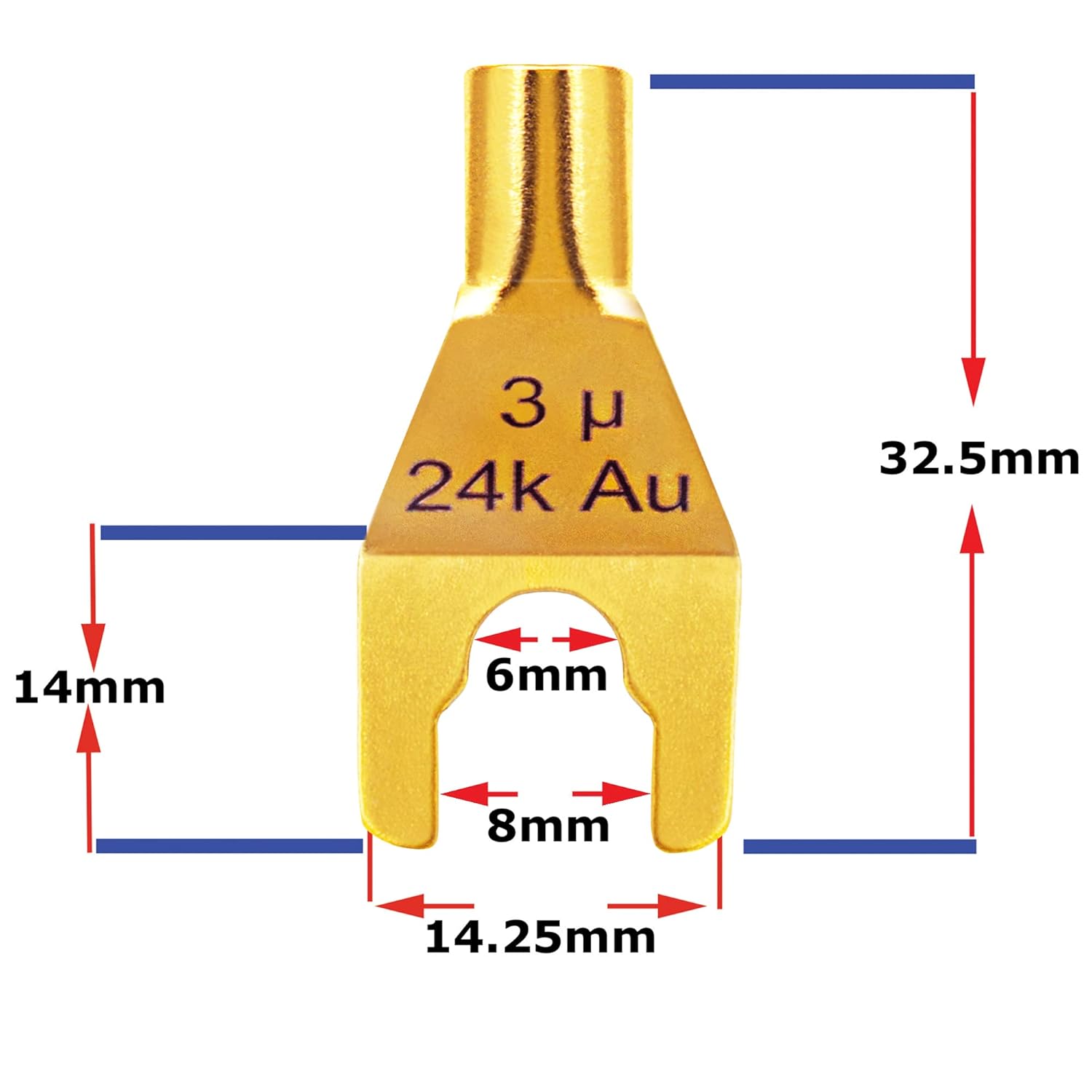 WORLDS BEST CABLES 12 Foot - Canare 4S11 – Audiophile Grade - HiFi Star-Quad Bi-Wire Speaker Cable Pair with Eminence Gold Spade Connectors