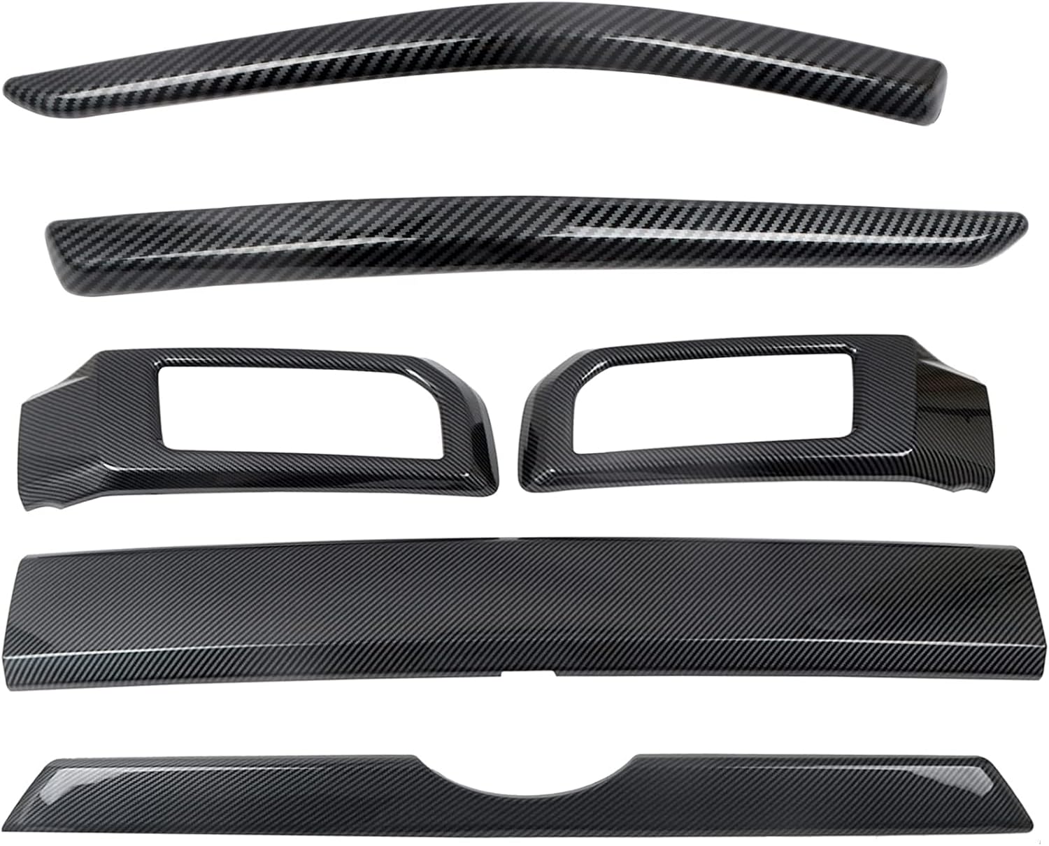 ITrims Car Accessories for Toyota 4Runner N280 Limited 2016-2023 Center Grille Cover Front Corner Guard Trim Bumper Cover Sticker 6PCS