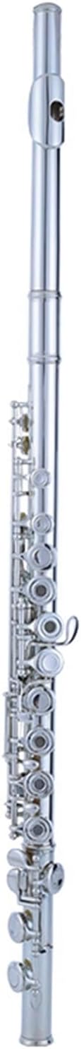 Professional Flute Flute Wind Instrument White Copper Key E Key Split C Key Silver Plated 16 Holes For Beginners To Play