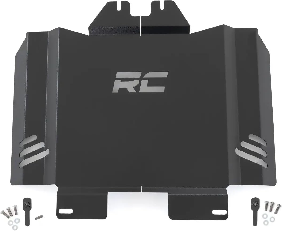 Rough Country Catalytic Converter Shield for Toyota Tacoma 4WD (2016-2023) - Anti Theft Skid Plate, 14-Gauge Steel, Bolt-On Protection & Powder-Coated Finish