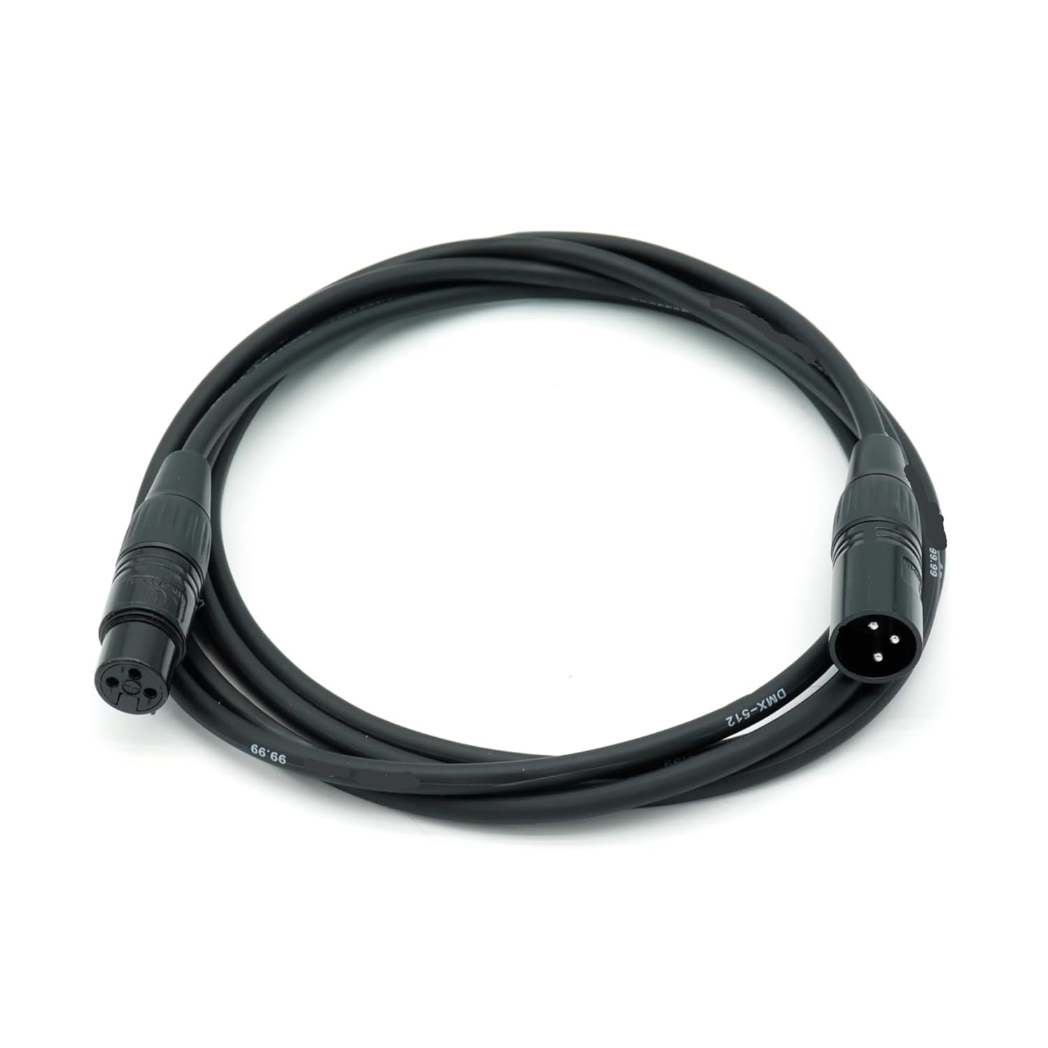 XLR Microphone Cable for Speaker/PA System – All Copper Conductors, PVC Jacket, Black(20m)