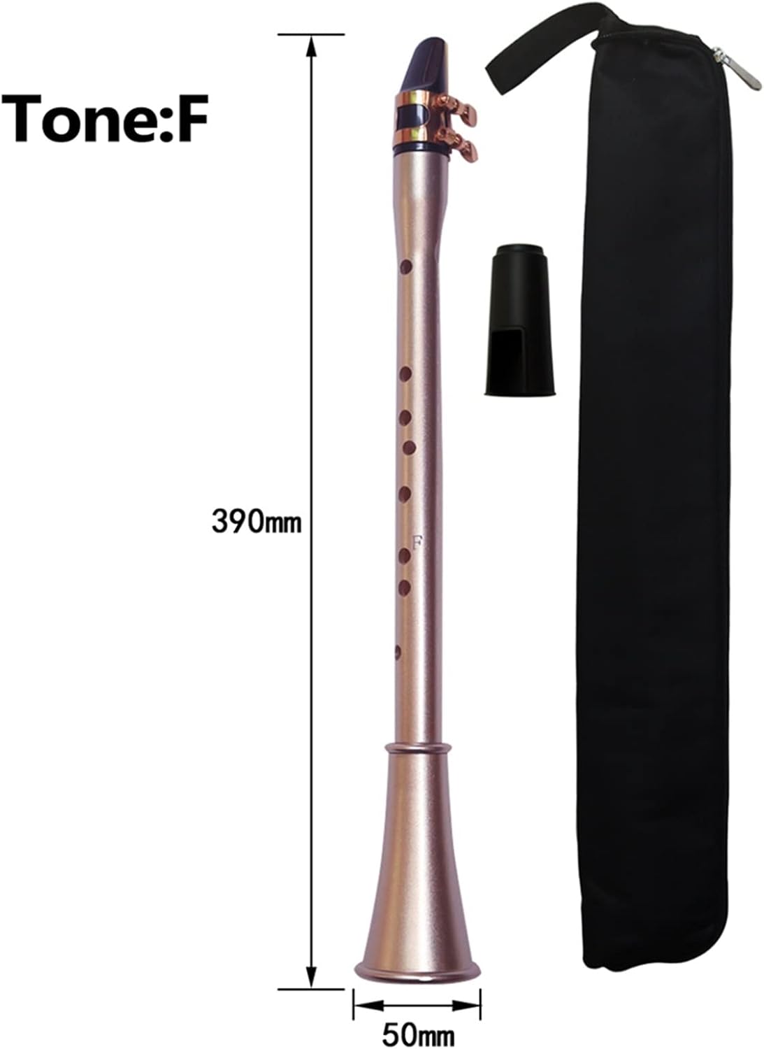 KESHUO Pocket Saxophone ABS Sax Mini Portable Saxophone Little Saxophone with Carrying Bag Woodwind Instrument Brass Sax Beginners Kit (Color : F)