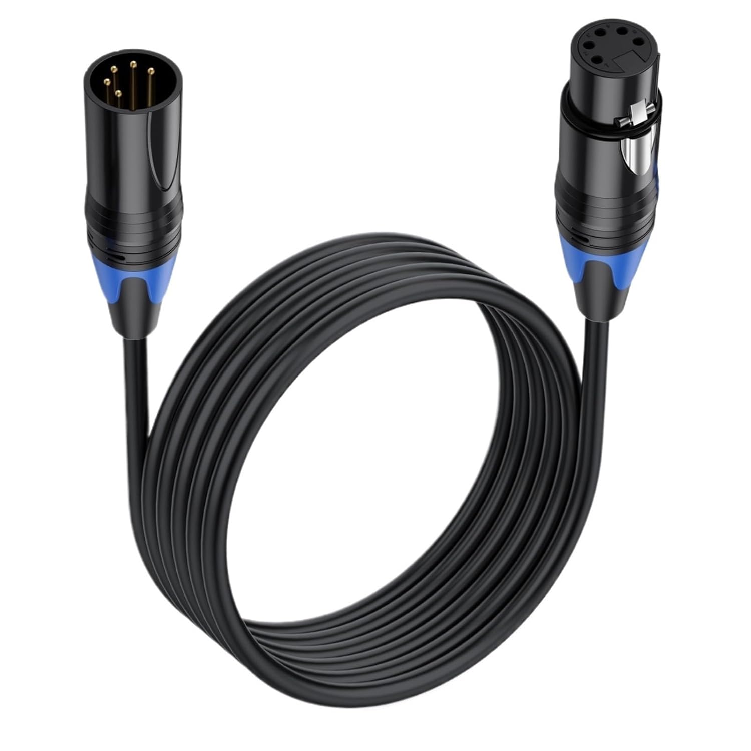 10FT DMX-512 XLR 5 Pin Male to XLR 5 Pin Female DMX Lighting Cable 0.5M, 1.8M, 3M, 5M, 10M(3M)