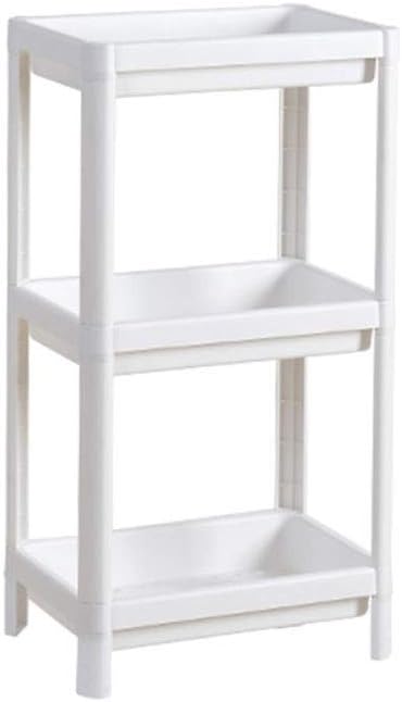 Shower Shelf,White Bathroom Plastic Standing no Drilling Corner Holder Organizer Storage Shelves with Strong Suction Cup(Size:3 layers)