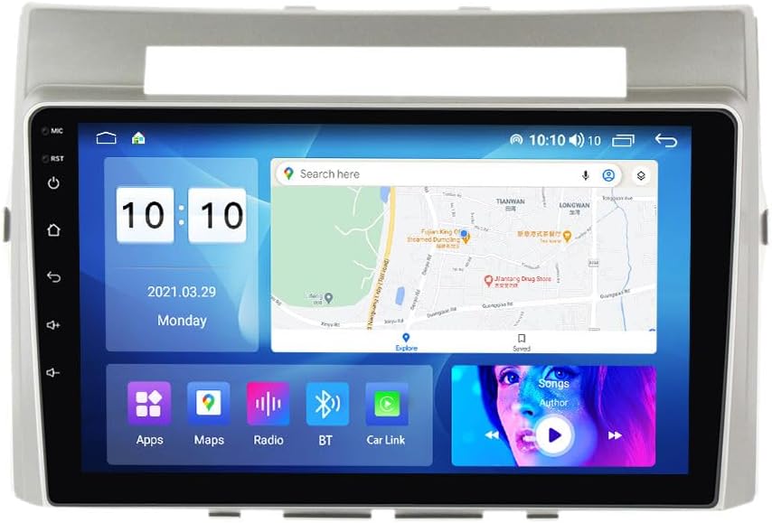 Android Car Stereo for Toyota Verso 2004-2009,9 inch IPS Touchscreen with Upgrade Wireless CarPlay & Android Auto,WiFi/GPS,Support SWC and Subwoofer,4-Core 1+32G