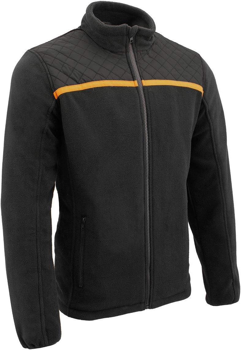 Milwaukee Leather Men's Fleece Textile Motorcycle Style Casual Rider Jacket