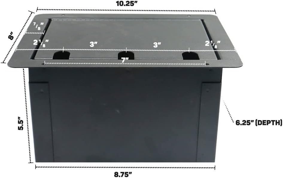 Elite Core FBL8 Recessed Floor 8 XLRF + Duplex AC with Back Box