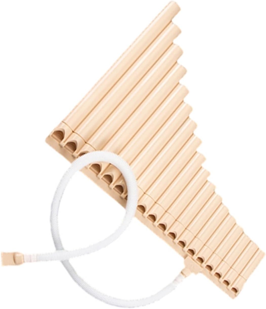25 Pipe C Key Pan Flute 18 Pipe Pan Flute Teaching Special Beginner Adult C Key Easy To Learn Wind Instrument(18white blowpipe)