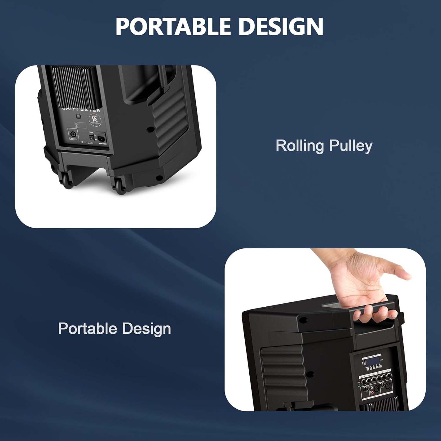 12-inch PA Speaker System with Bluetooth – Portable Dual DJ Speakers with Stands, Full-Range Stereo Sound for Events & Performances