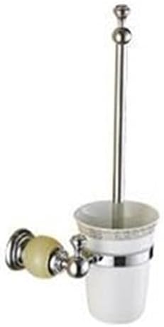 Shower Shelves Brass and Jade Bathroom Set, Paper Holder, Towel Bar, Soap Basket, Towel Rack, Towel Ring Bathing Accessories (Color : Toilet Brush Holder)