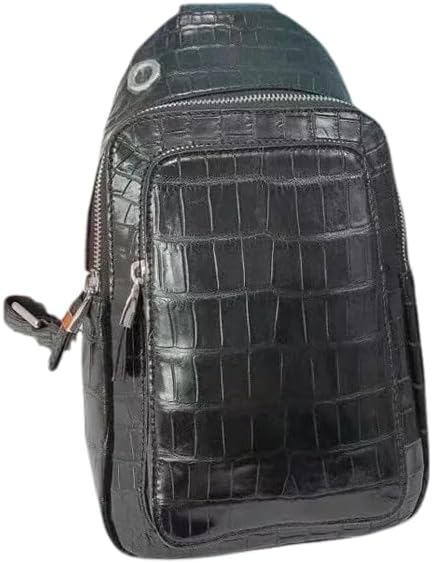Authentic Exotic Crocodile Belly Skin Men's Casual Chest Bag Messenger Bag Genuine Real Alligator Leather Male Crossbody Bag