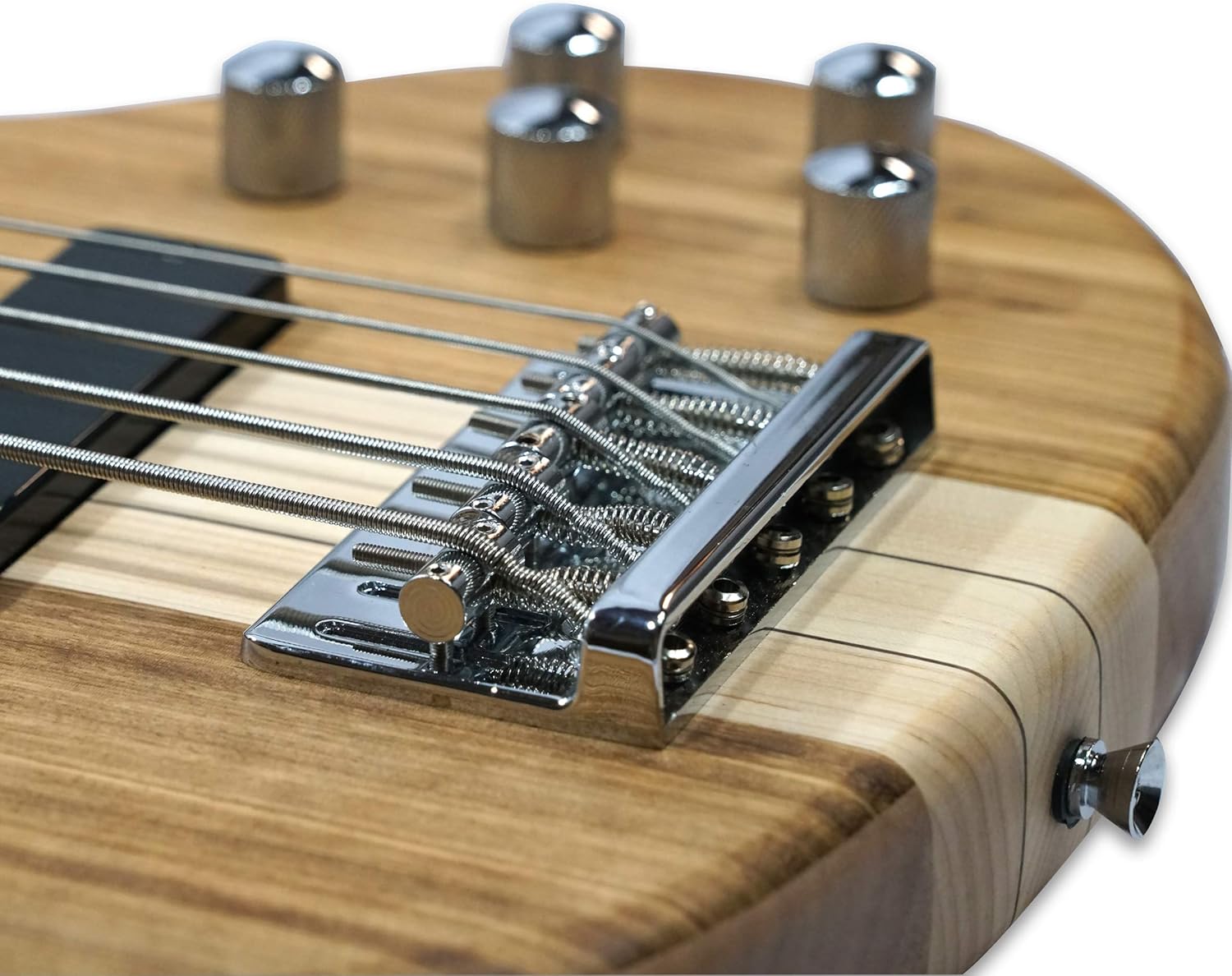 TARIO 5 String Electric Bass Guitar Millettia Laurentii+Okoume body maple neck