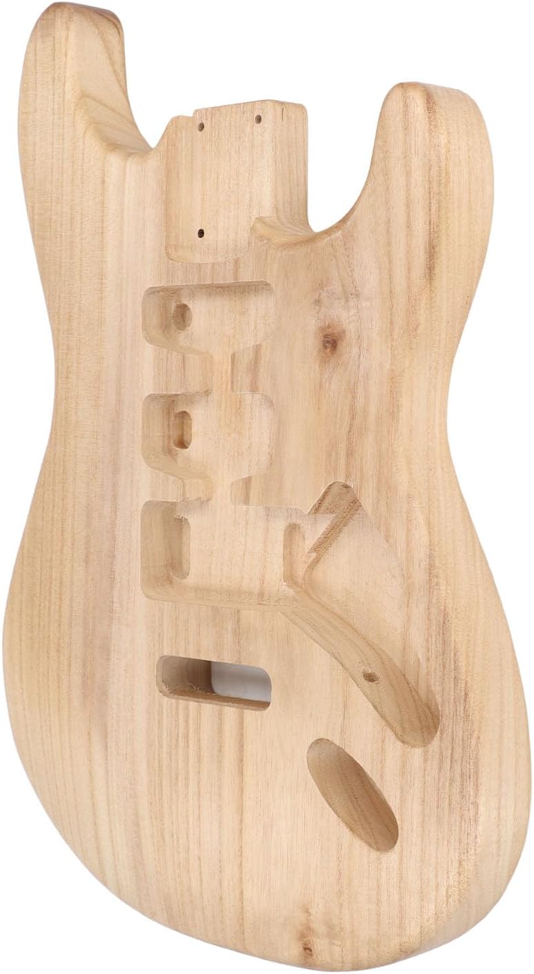 SSH Style Guitar Construction Unfinished Guitar Body with Smooth Glossy Finish for Professional Appearance Lightweight Paulownia Construction