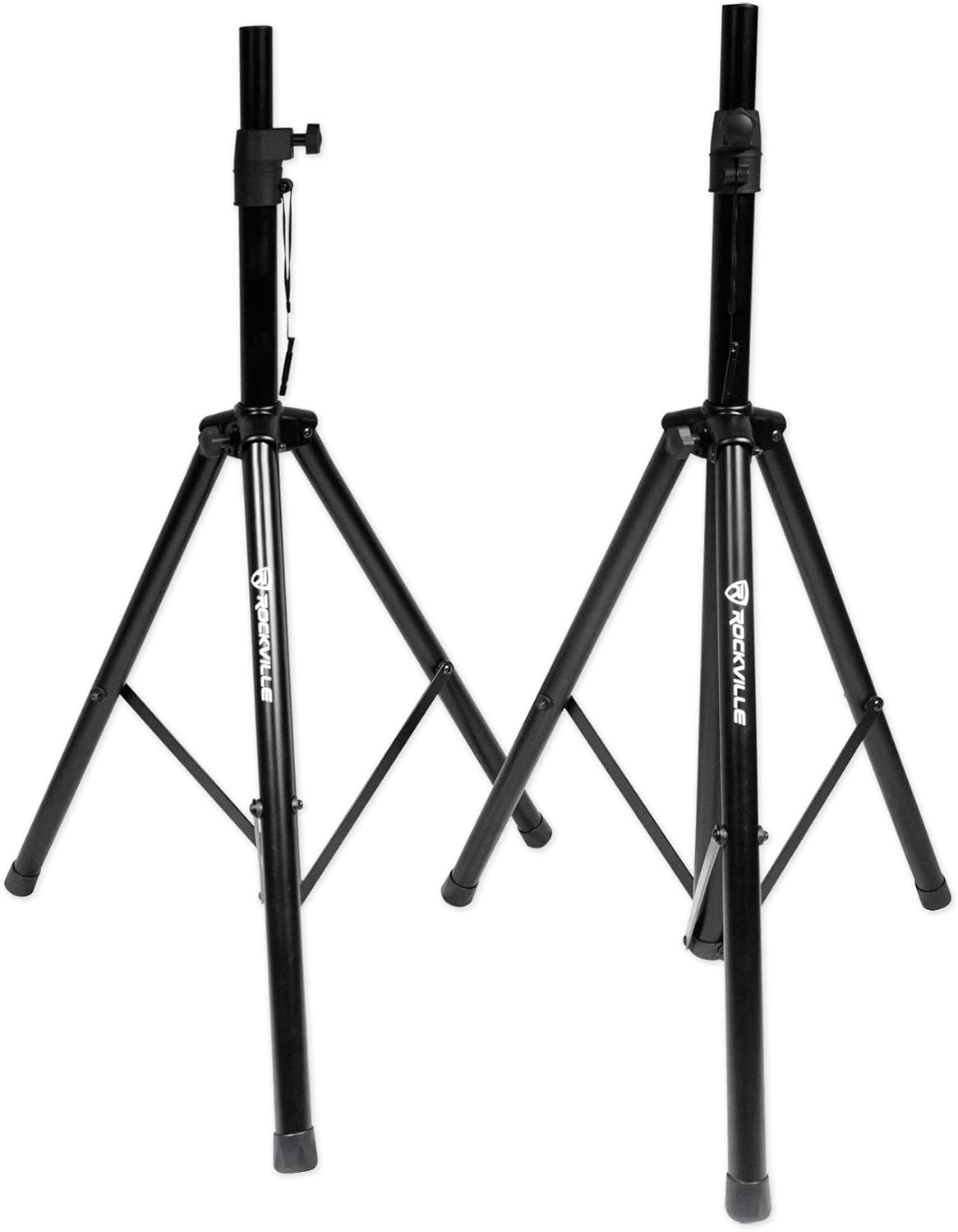 Rockville SPGN158 Bundle: (2) 15-in Passive 1600W Peak / 400W RMS 8-Ohm DJ PA Speakers, Pair Tripod Stands with Carry Bag + (2) 20 ft 1/4-Speakon Cables, 5-Items