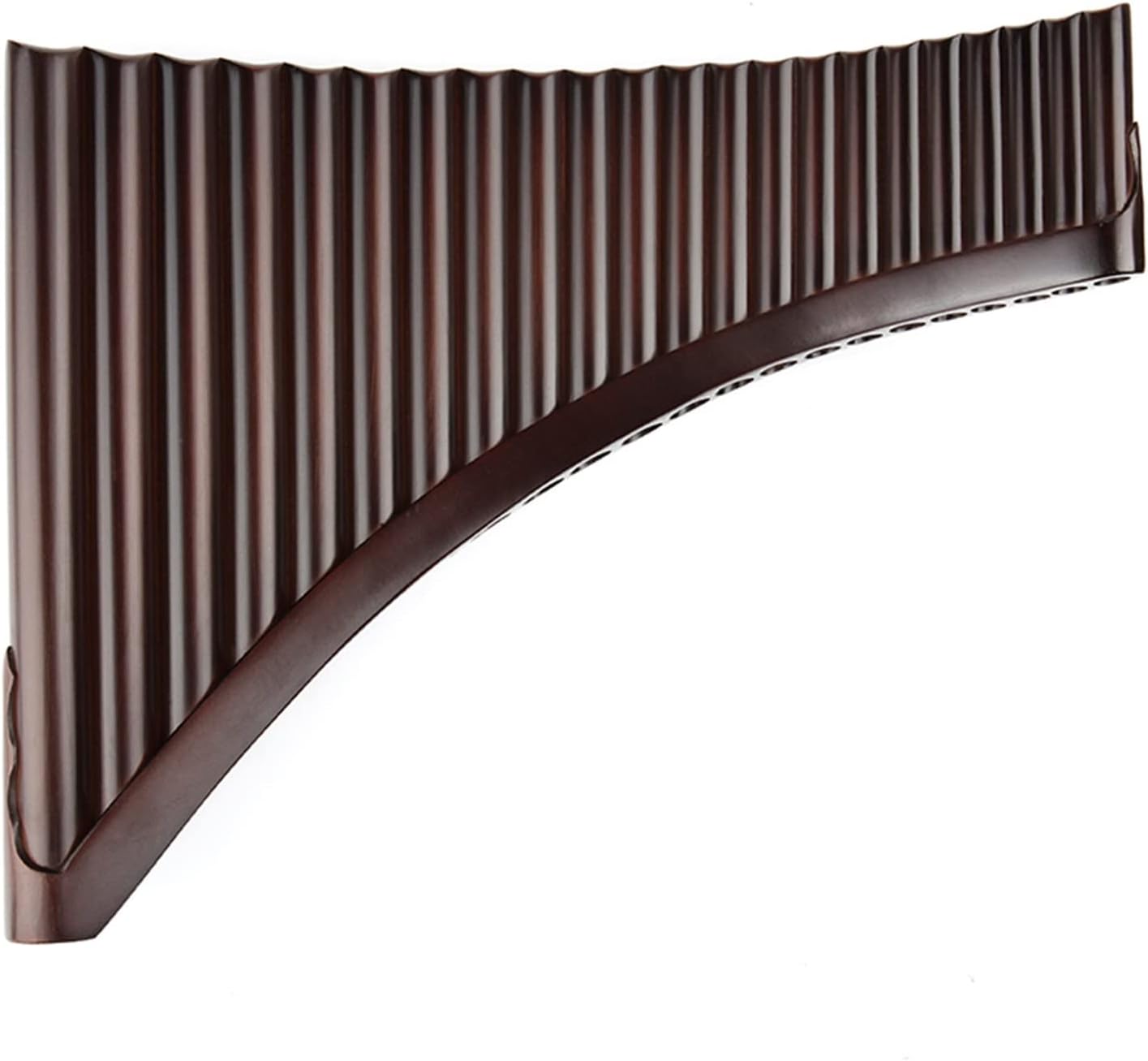 22 Pipes G Key Brown Pan Flute Woodwind Instrument Bamboo Easy Carry (Color : Left)