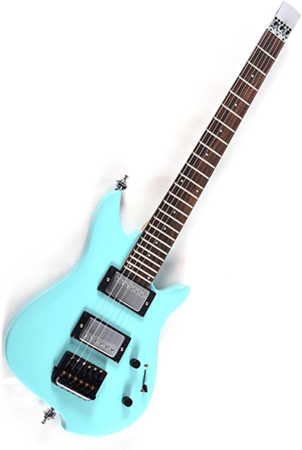 VENEKA Headless Electric Guitar Portable Rosewood Body Rosewood Fingerboard Maple Neck Travel Headless Electric Guitar (Color : 04)