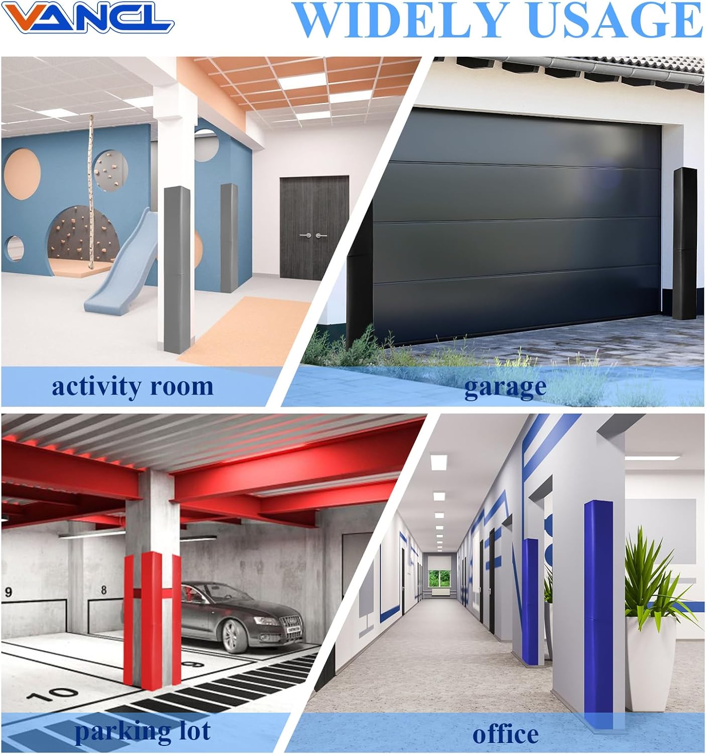 Wall Corner Padding Light Grey Wall Corner Guards Heavy Duty Wall Corner Edge Protector Wall Cushion Mats Waterproof Durable 2 Sides Wall Corner Pads for Safety