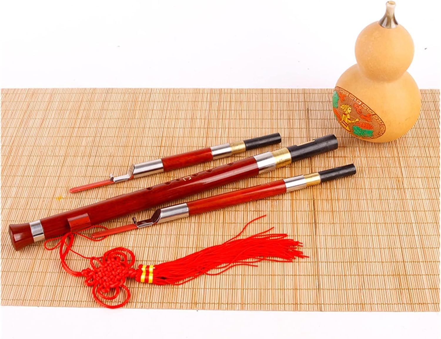 FLFL Hulusi Musical Instrument Mahogany Hulusi Set for Beginners