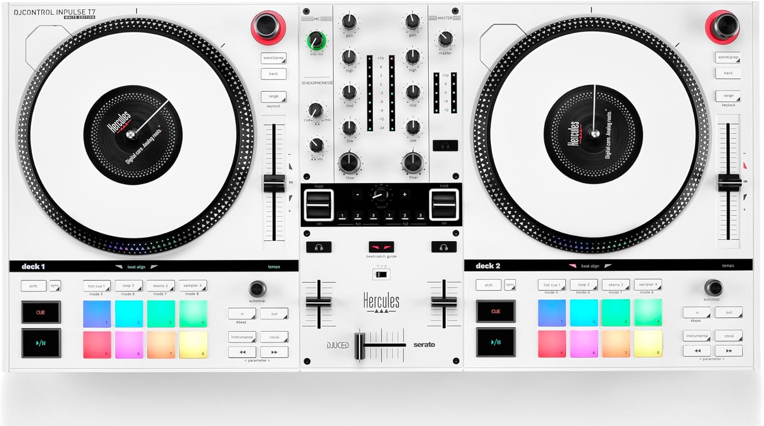 Hercules DJ Control Inpulse T7 White, Limited Edition