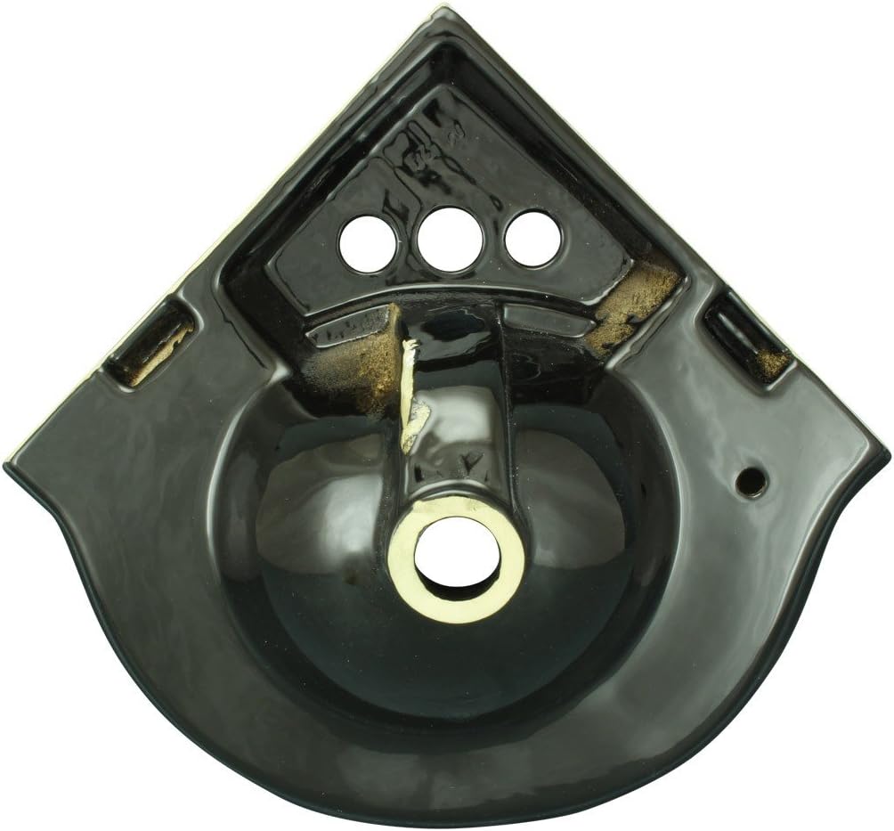 Black Corner Sink Wall Mount Centerset Bathroom Sink