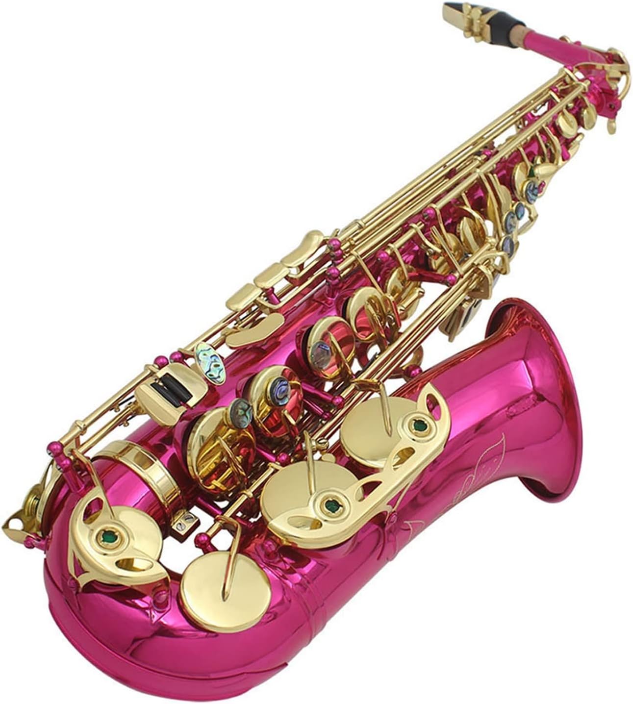 EB Alto Saxophone Woodwind Instrument Abalone Shell Brass Sax with Musical Instrument Parts Beginner Saxophone