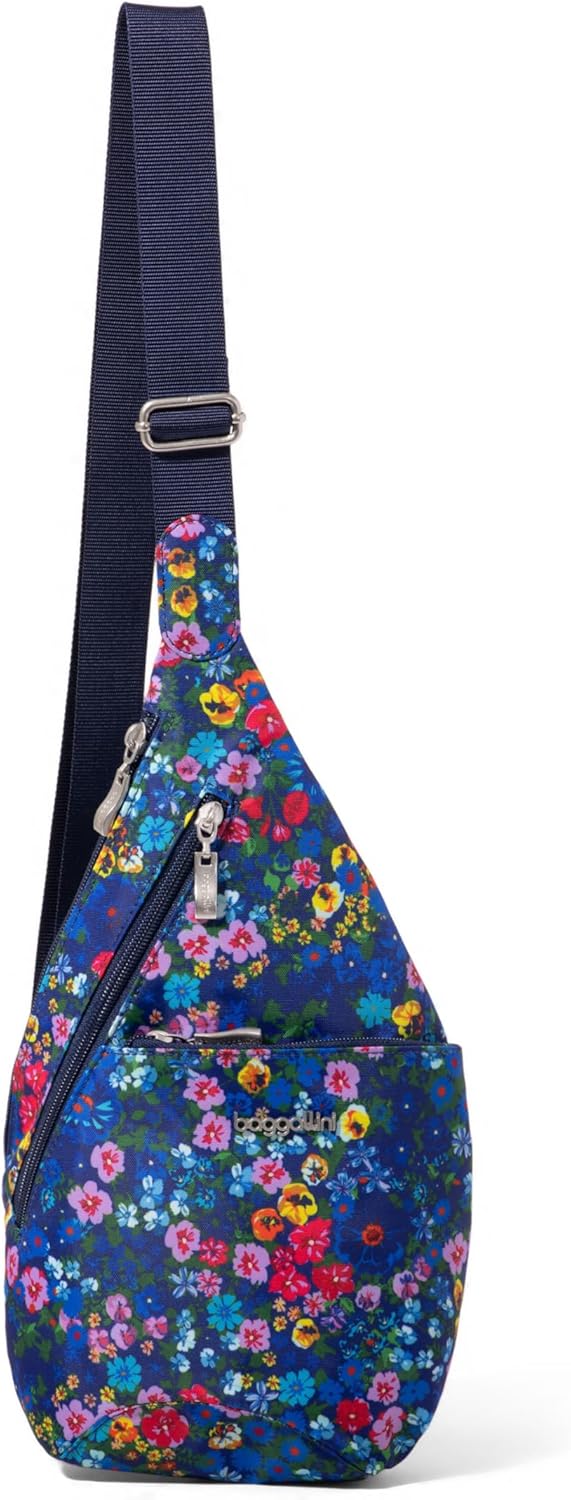Baggallini Mini Sling - 12x7 Sling Crossbody Bag Backpack with Adjustable Shoulder Strap
