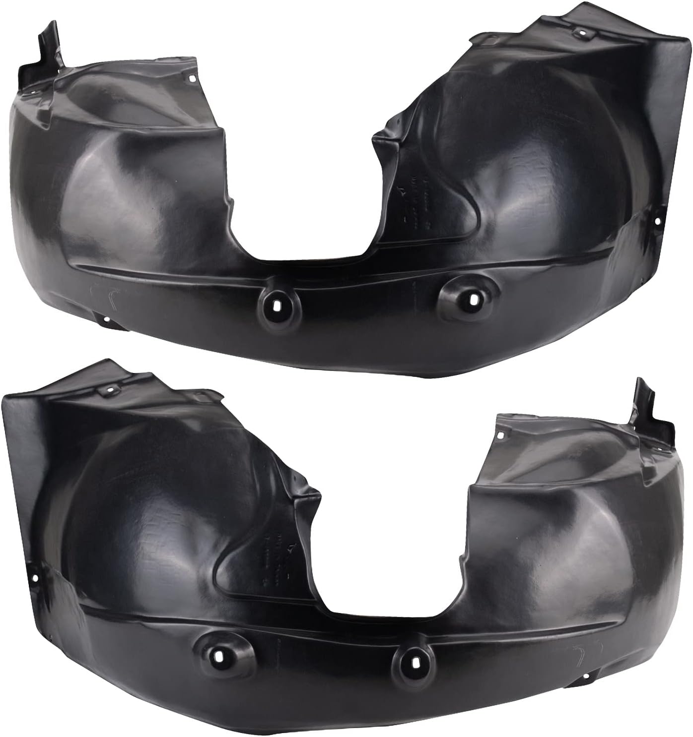 TRQ Inner Fender Liner Set Compatible with 2006-2007 Saab 9-3 SB1248106 SB1249106