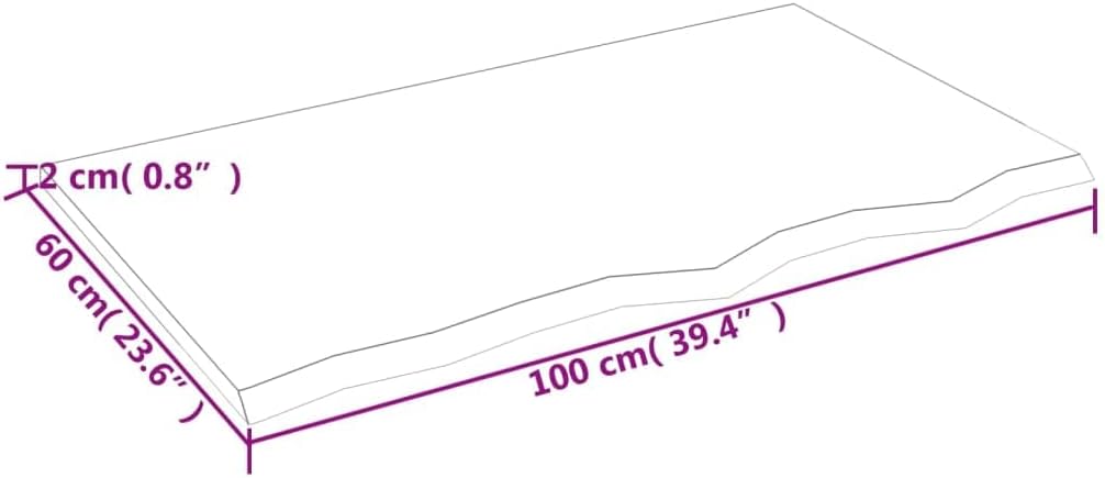 Light Brown Floating Wall Shelf, Solid Oak Wood, Large 39.4x23.6 Inch Display Storage for Living Room, Natural Live Edge Design, Easy Mount Décor Accents