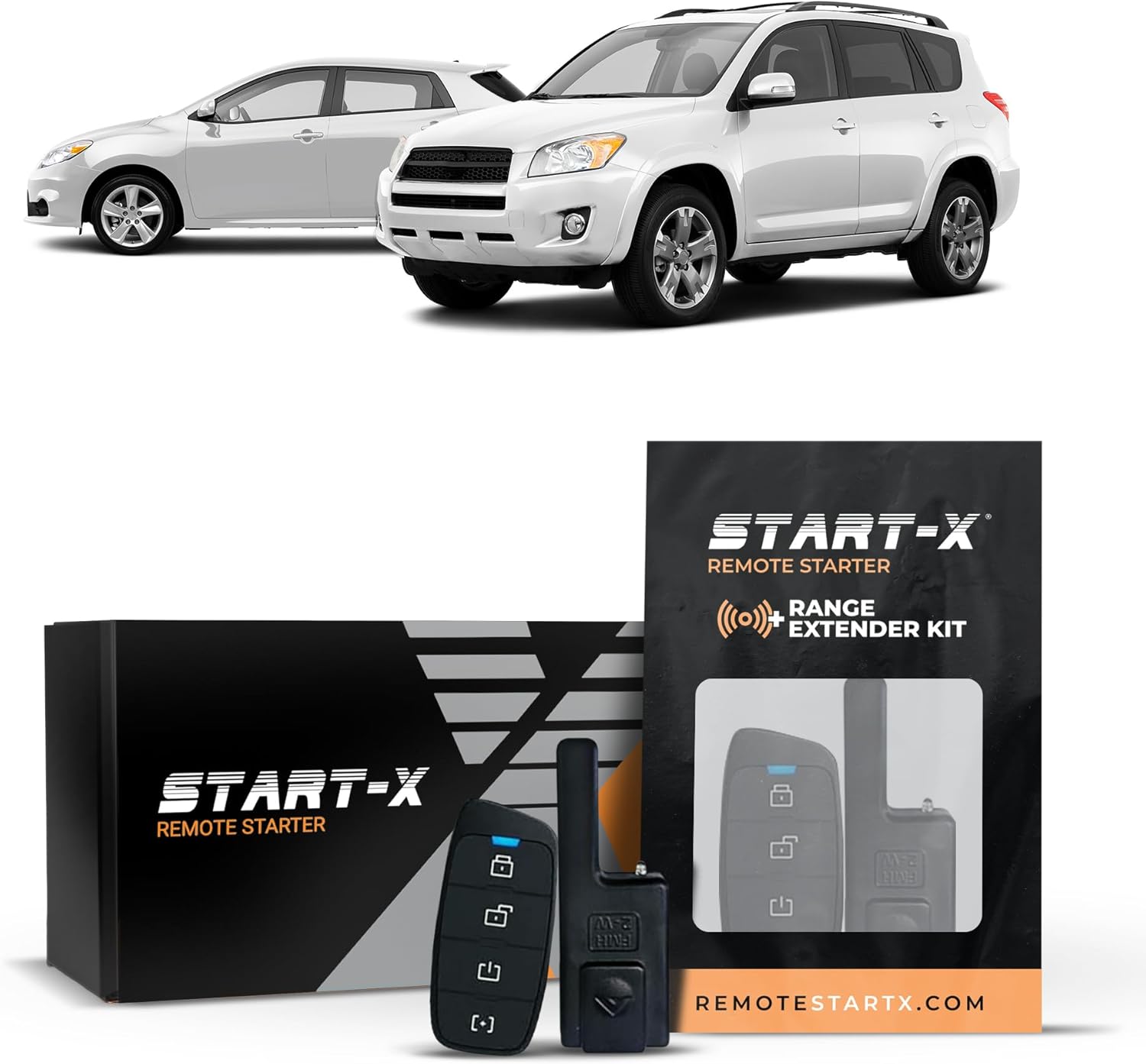 Start-X Remote Starter Kit + 3000ft 2 Way Range Extender for Toyota RAV4 (2010, 2011, 2012), Corolla (2010, 2011, 2012, 2013), Matrix (2010, 2011, 2012, 2013, 2014) Vehicles with G Key Ignition