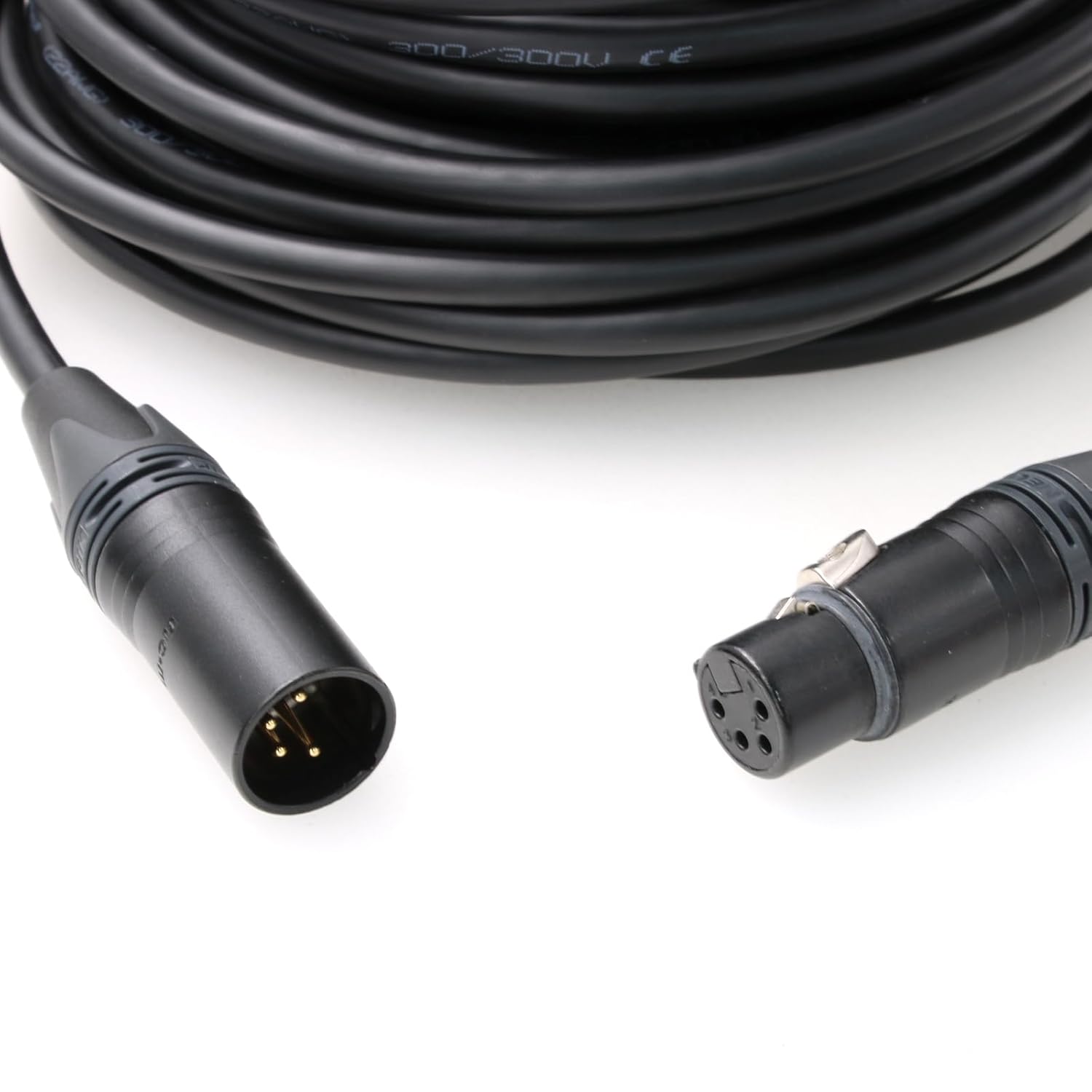 Eonvic 4-pin Male to Female 4Pin XLR Power Supply Cable for DSLR Camera (Original XLR Cable-15M)